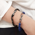 925純銀｜招財元寶貔貅藍虎石串珠手鍊 b91116C_3