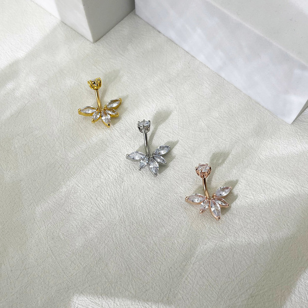 316L鋼｜綻放肚臍環 s7148-s7148A-s7148B