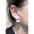 925純銀｜幾何佔領半圓耳飾 e90549_2