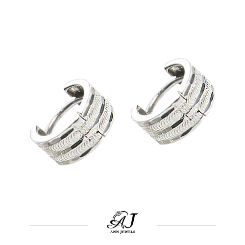 585K金｜雙波紋易扣耳環 DE747