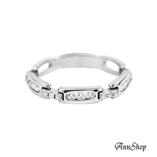 925純銀｜愛在蔓延鋯石/鑽石純銀戒指 ZR858
