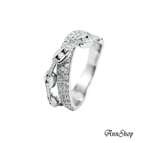 925純銀｜甜蜜樂章鋯石/鑽石純銀戒指 ZR860