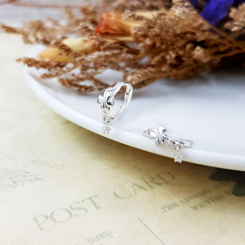 925純銀｜蝴蝶漫舞易扣耳飾 EL0173