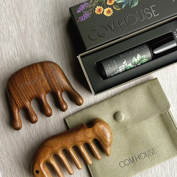 【送收納袋】1+1 萬用組合｜覺醒萬用滾珠+綠檀木梳