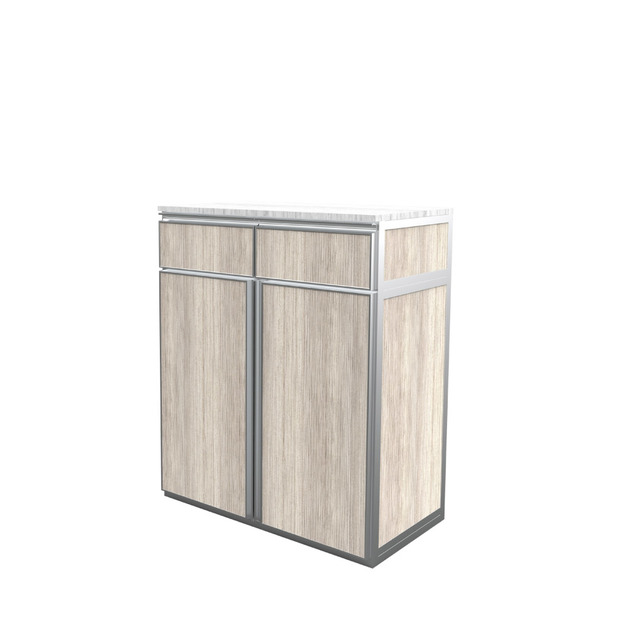 鉸鏈厚門板系列-雙抽鞋櫃