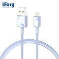 【iFory】 USB-A to Lightning蘋果MFi認證 雙層編織充電傳輸線-0.9M