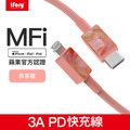 【iFory】Type-C to Lightning蘋果MFi認證PD快充編織充電傳輸線-1.8M_3
