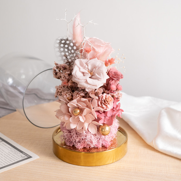 【預購】永生玫瑰瓶中花禮盒