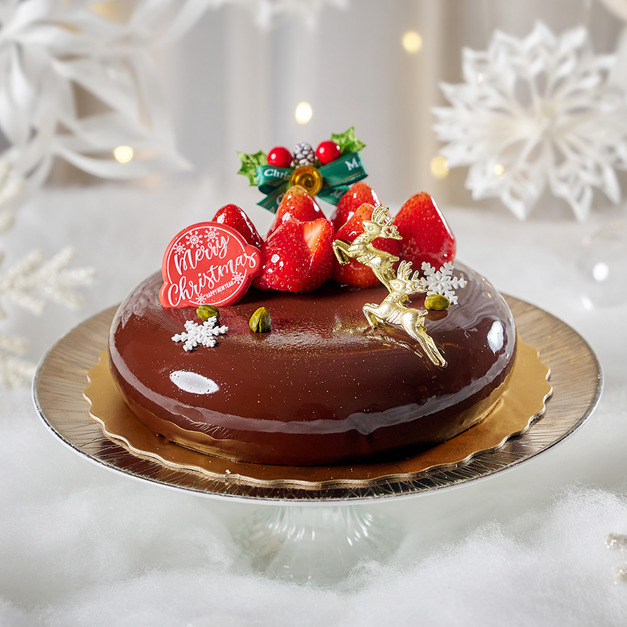 【預購】Moment-夜幕可可 聖誕開心果巧克力蛋糕(6吋)