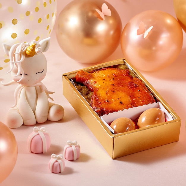 【預購｜彌月禮盒】香江油飯禮盒 烤雞腿臘味油飯(小款 常溫出貨)