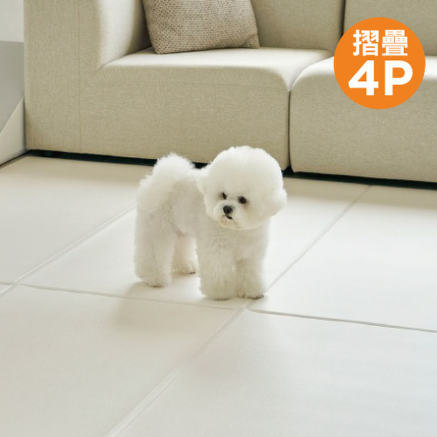 「韓國同步第三代 」dfang迪邦 Micro Emboss 系列寵物地墊-Creamy 奶油色 (摺疊4P 240x140x0.5cm)