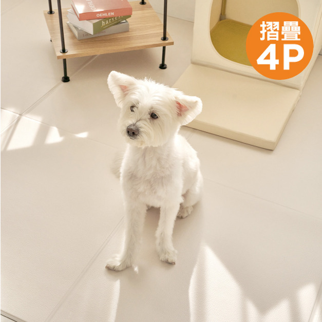 「韓國同步第三代 」 dfang迪邦 Micro Emboss 系列寵物地墊-Light Beige 亞麻棕 (摺疊4P 240x140x0.5cm)