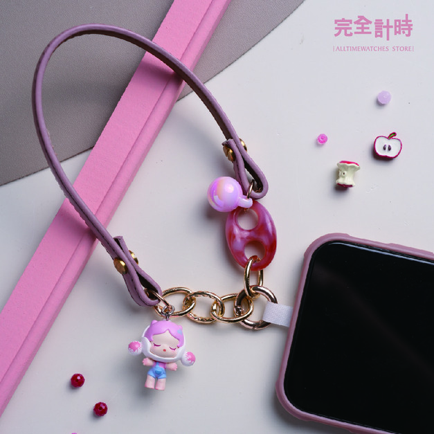 【ALL TIME 完全計時】《泡泡馬特》 正版萌粒 真皮手機掛繩 sp抱抱好夢