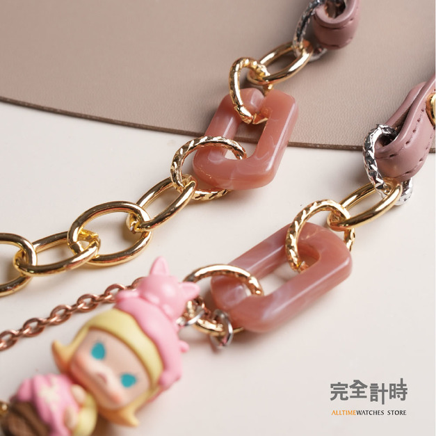【ALL TIME 完全計時】《泡泡馬特》 正版萌粒 真皮手機掛繩 長繩 草莓冰淇淋
