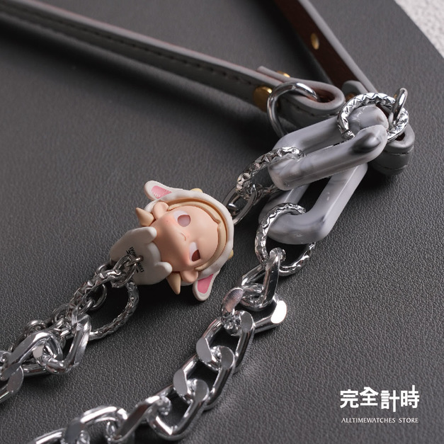 【ALL TIME 完全計時】《泡泡馬特》 正版萌粒 真皮手機掛繩 長繩 趴趴小羊