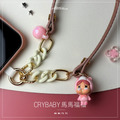 【ALL TIME 完全計時】《泡泡馬特》 正版萌粒 真皮手機掛繩 CRYBABY馬馬福福