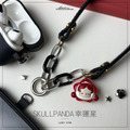 【ALL TIME 完全計時】《泡泡馬特》 正版萌粒 真皮手機掛繩 SKULLPANDA幸運星
