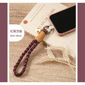 【ALL TIME 完全計時】四股編織皮革腕帶手機掛繩 附夾片_3