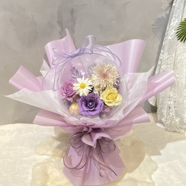 波波球永生花花束
