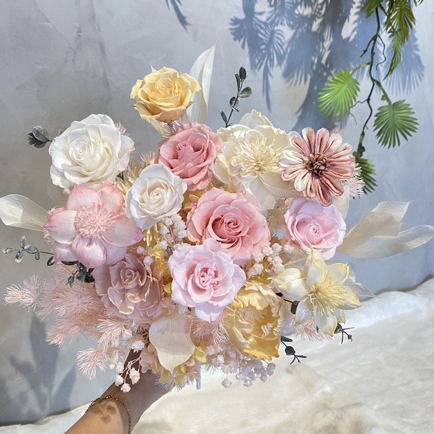 自然風格 永生花捧花