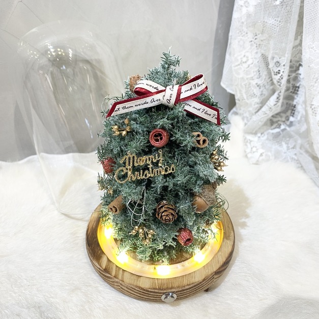 聖誕光樹 永生花小夜燈