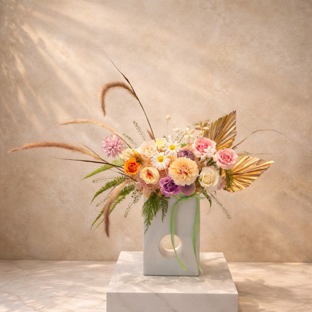 序景・花的留白 大理花永生花