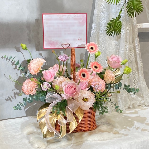 迎光柔語 開幕提籃花禮