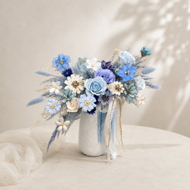 藍色拾光・永生花桌花