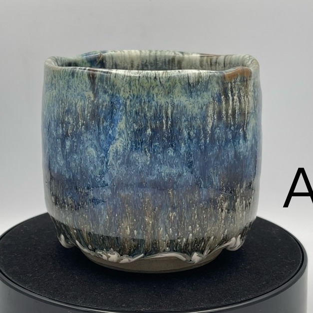 梁世昌作品 煙青流釉茶碗 （附專屬錦盒與提袋）購買時請指定款式