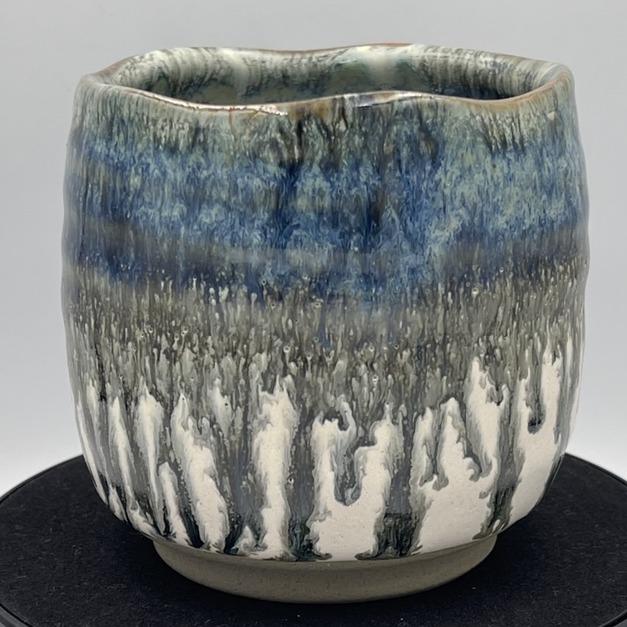 梁世昌作品 煙青流釉茶碗 （附專屬錦盒與提袋）