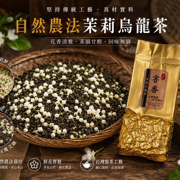 【窨香】友善環境自然農法茉莉烏龍茶 50g
