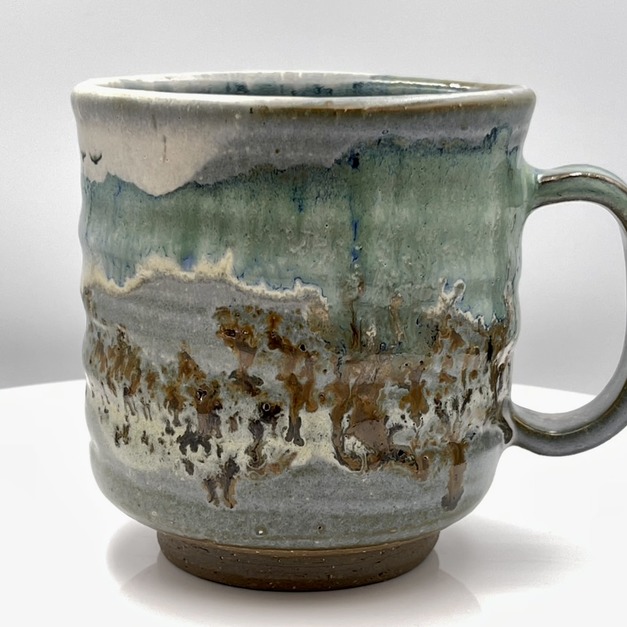 梁世昌作品 【青嶺飛白】陶茶杯 （附專用錦盒與提袋）