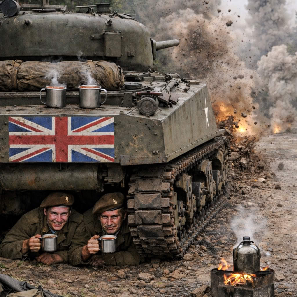 《虎式戰車也擋不住的茶癮：英軍裝甲兵早午茶的體面》