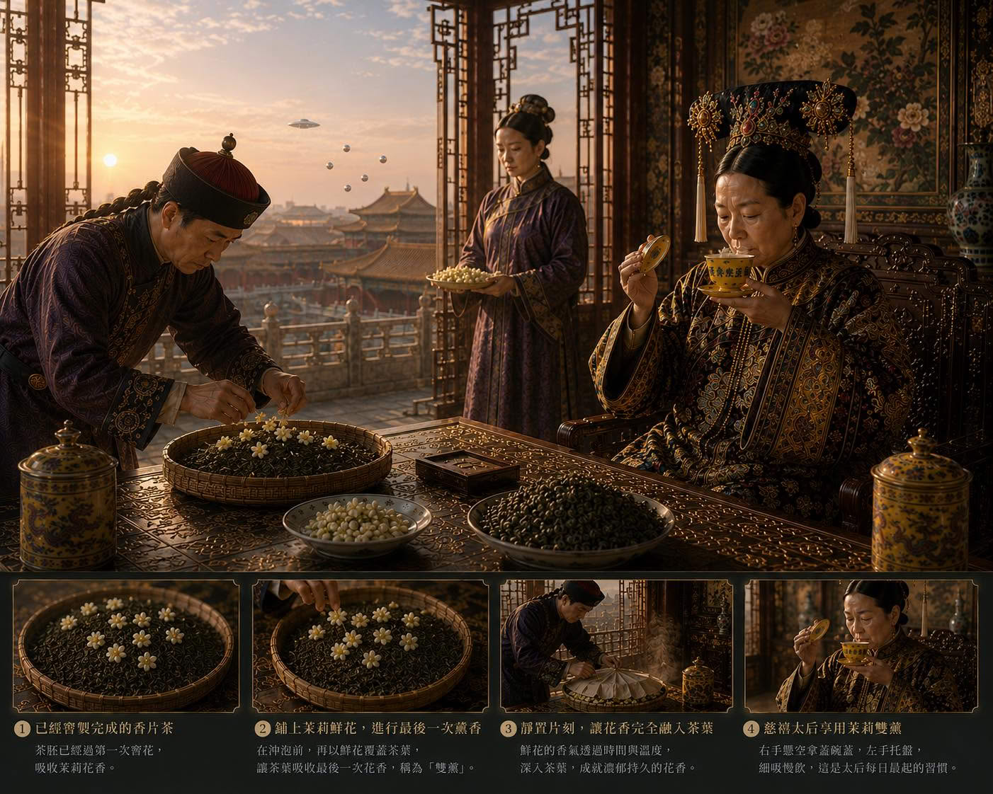 《花茶四部曲之二--老佛爺是茉莉花茶最大業配王—因為她愛喝，中國風行上百年》