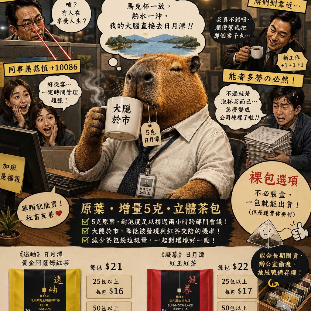 《社畜的最後尊嚴，是杯子裡那5克日月潭》