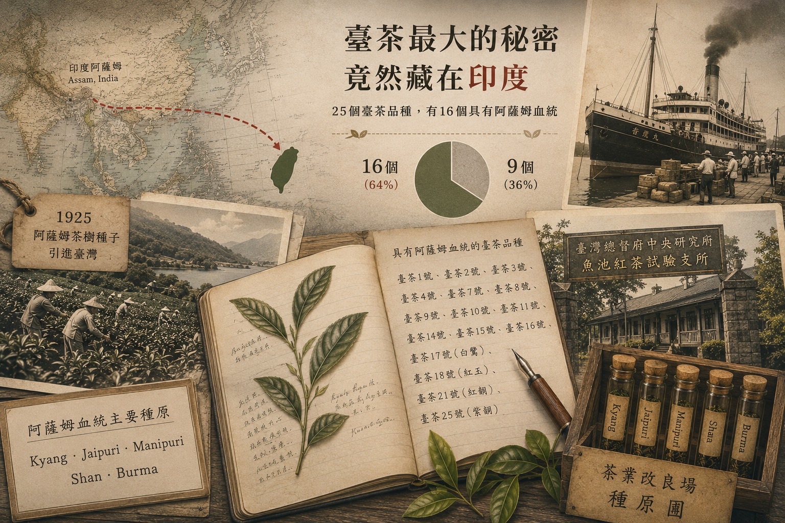 《臺茶最大的秘密，竟然藏在印度——25個臺茶品種，16個具有阿薩姆血統》
