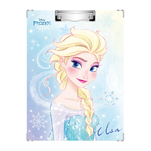 迪士尼 A4 板夾 厚紙板材質 精裝護角 艾莎