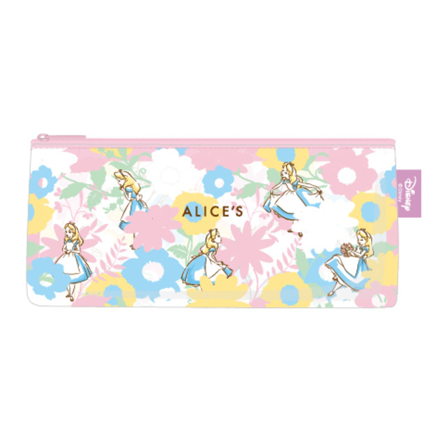 迪士尼 扁型筆袋 - 透明款 餐具袋 筆袋 收納袋 可清洗 艾莉絲