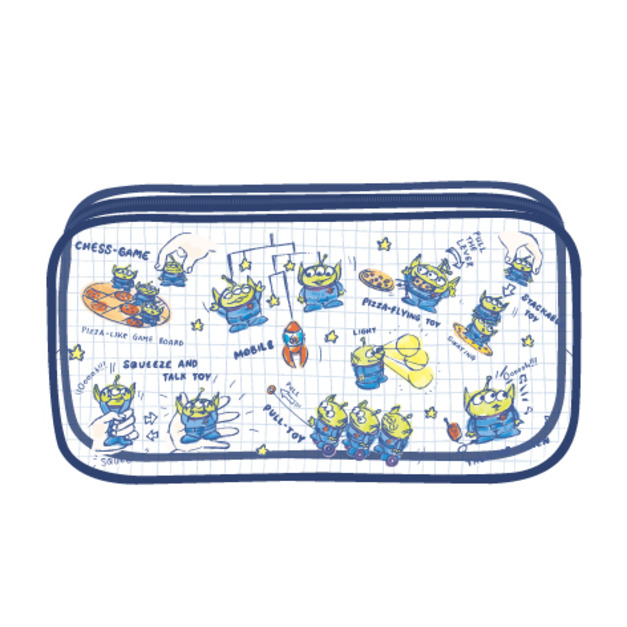 迪士尼滾邊筆袋 - 透明款 筆袋 收納袋 可清洗 三眼怪