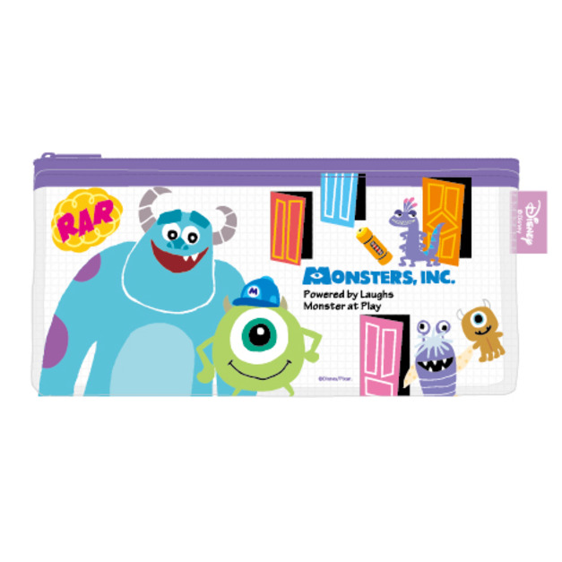 迪士尼 扁型筆袋 - 透明款 餐具袋 筆袋 收納袋 可清洗 怪獸大學