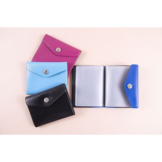 簡易 隨身 皮質 名片本 12入