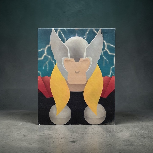 Vintage Arts Marvels Thor 漫威系列 雷神 索爾 大頭掛畫 工業風格 無框畫 50x40 CM