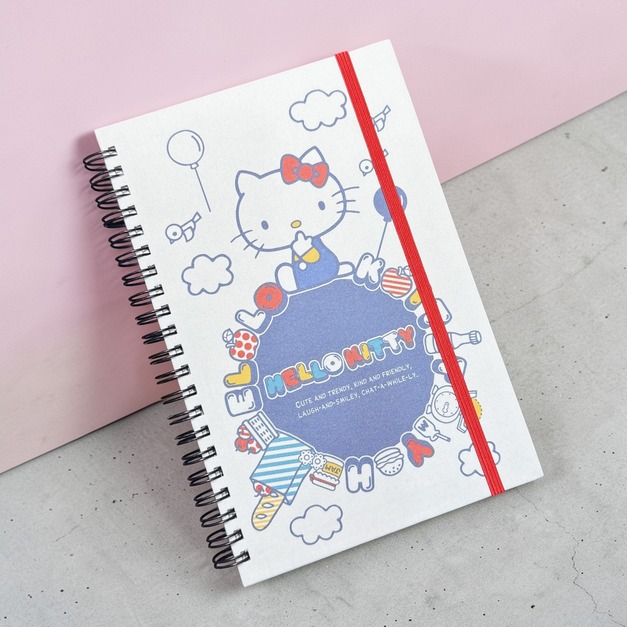 32K 三麗鷗 凱蒂貓 Hello Kitty 布質 線圈筆記本