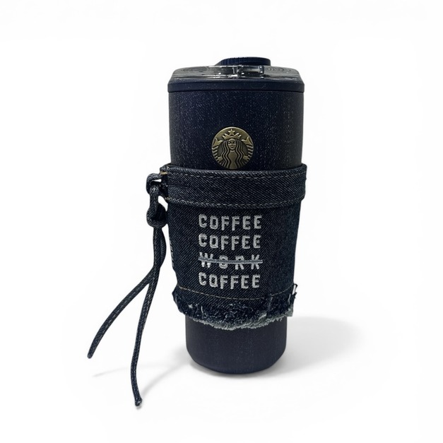 【星巴克】2026丹寧系列 不鏽鋼桌面杯配丹寧杯套 620ml