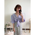 質感前綁帶上衣_1