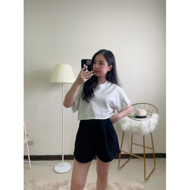 挺版顯瘦麻料短褲