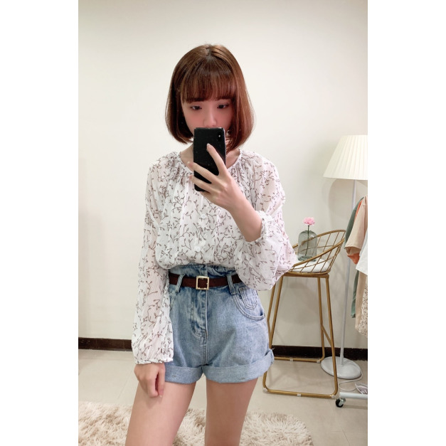 多穿雪紡葉子罩衫