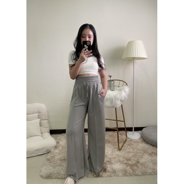 高腰超瘦棉寬褲