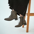 大人系中筒軍靴 _ 灰綠