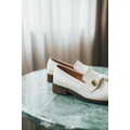 簡約翻領樂福鞋 _ 白_1